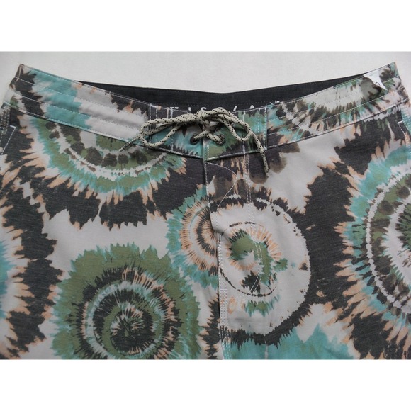 Vissla Shorts Mens Size 32 Green Shred Head Boardshorts Drawstring Pockets NWT - Picture 3 of 15